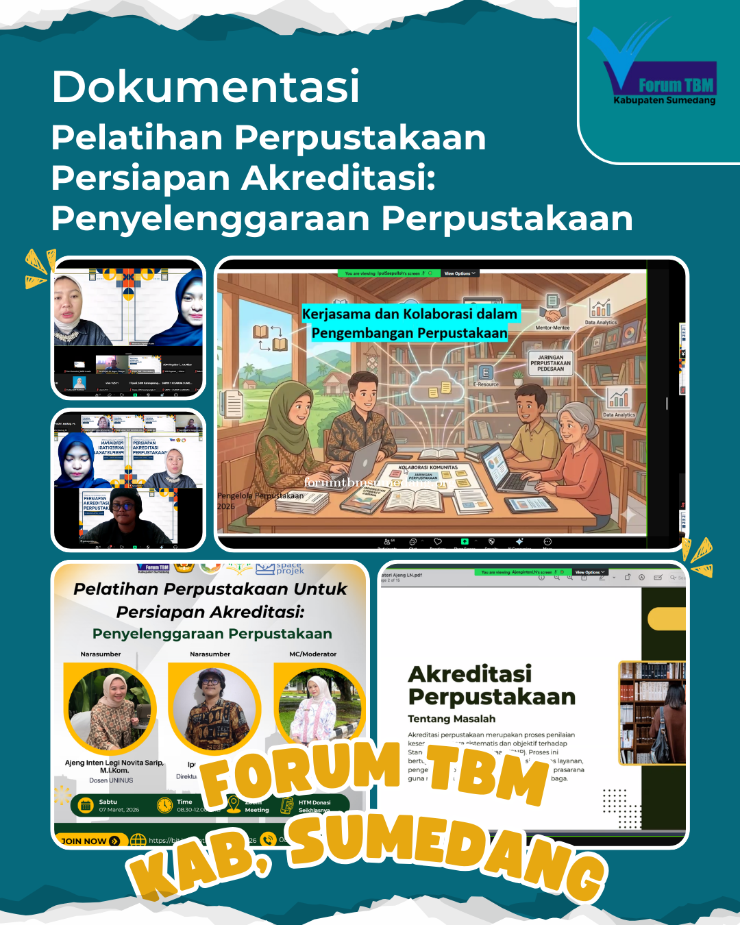 Tingkatkan Standar Pengelolaan, Forum TBM Sumedang Gelar Pelatihan Persiapan Akreditasi Perpustakaan